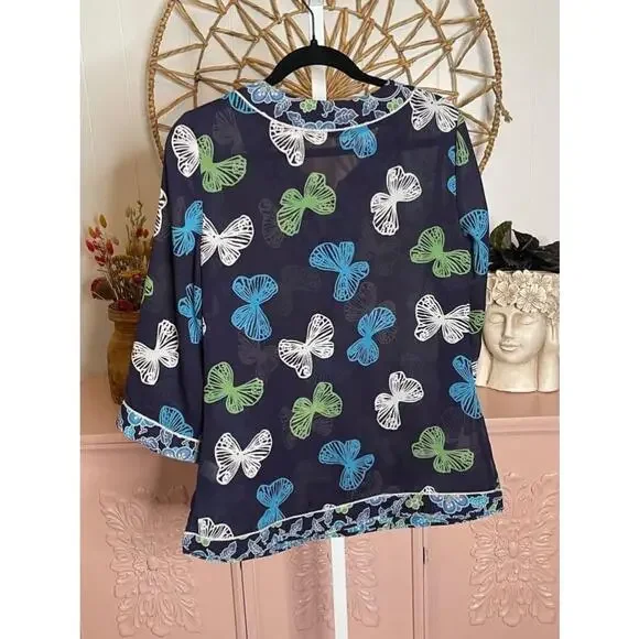 Women’s Sheer butterfly top size small - Picture 3 of 3
